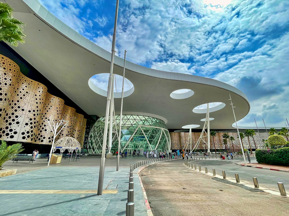 Aéroport et centre-ville de Marrakech